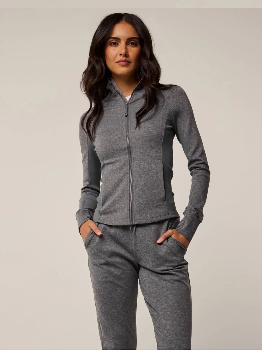 Greyson Heather Gray Full-Zip Performance Jacket
